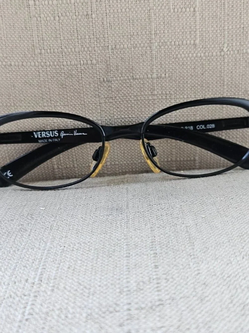 Vintage Versus Gianni Versace Eyeglasses Frame Black MOD.R18 Glasses Made Italy